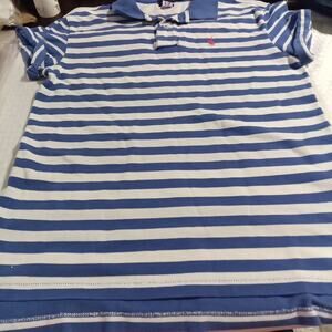Polo Ralph Lauren Women S P Blue Striped Short Sleeve T-Shirt Cotton Pony Preppy